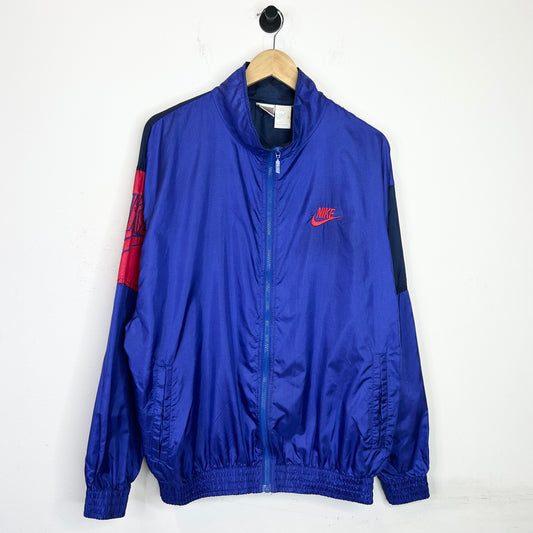 BLUE AND RED NIKE WINDBREAKER JACKET