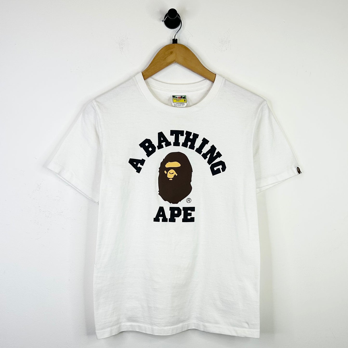 BAPE OG COLLEGE LOGO WHITE TEE
