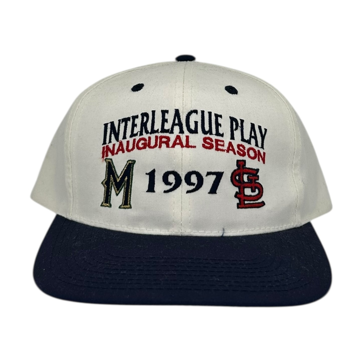 1997 MILWAUKEE ST LOUIS INTERLEAGUE PLAY HAT