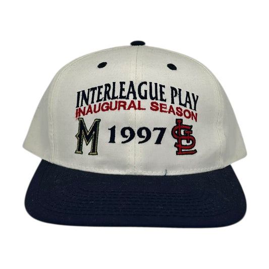 1997 MILWAUKEE ST LOUIS INTERLEAGUE PLAY HAT