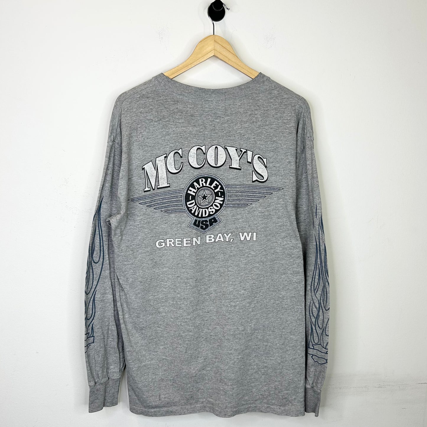 HARLEY DAVIDSON BLUE FLAME LONG SLEEVE