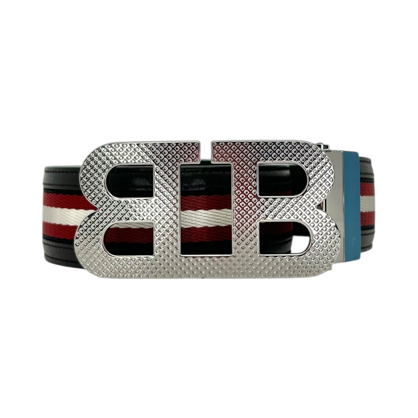 BALLY BB STRIPE LEATHER BELT