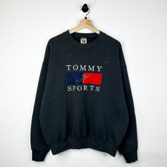 THRASHED TOMMY SPORTS BOOT CREWNECK