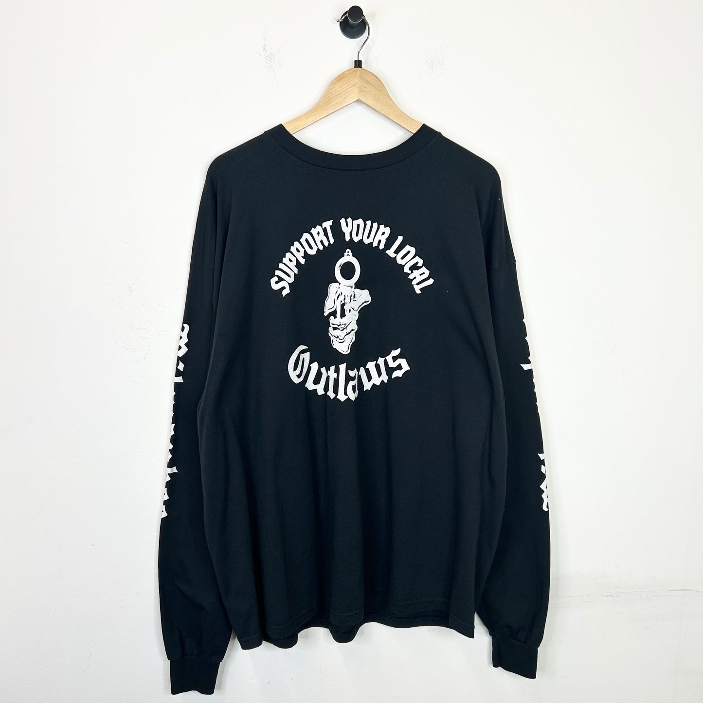 SUPPORT YOUR LOCAL OUTLAWS BLACK LONG SLEEVE