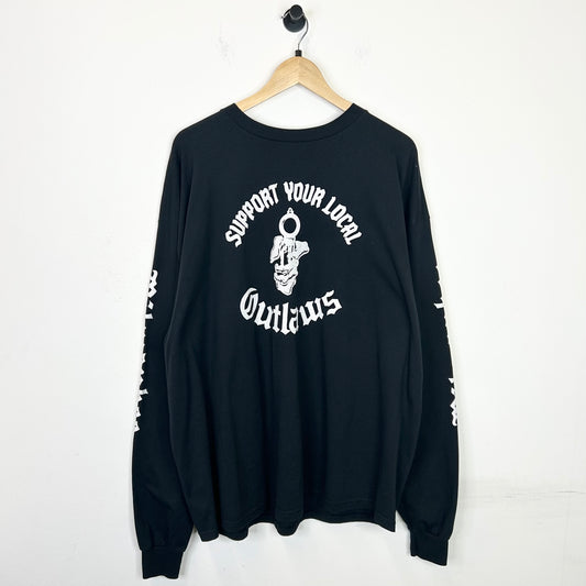 SUPPORT YOUR LOCAL OUTLAWS BLACK LONG SLEEVE