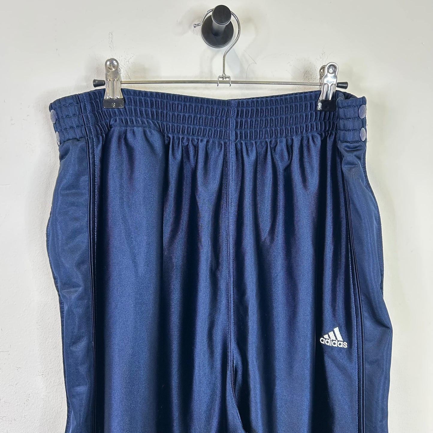 ADIDAS NAVY SIDE BUTTON TRACK PANTS