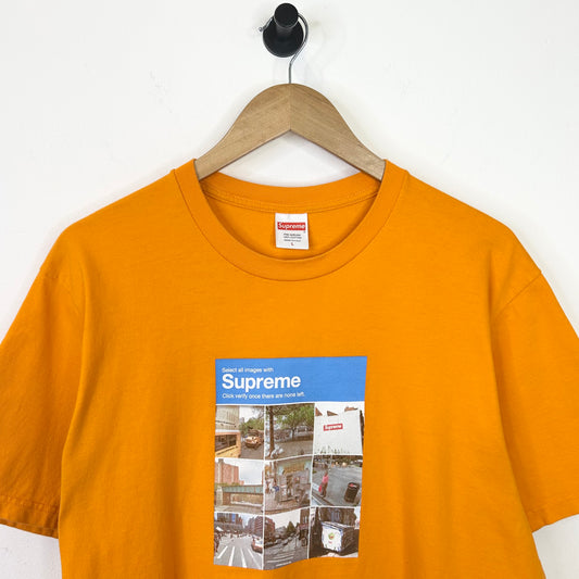 SUPREME ORANGE VERIFY TEE