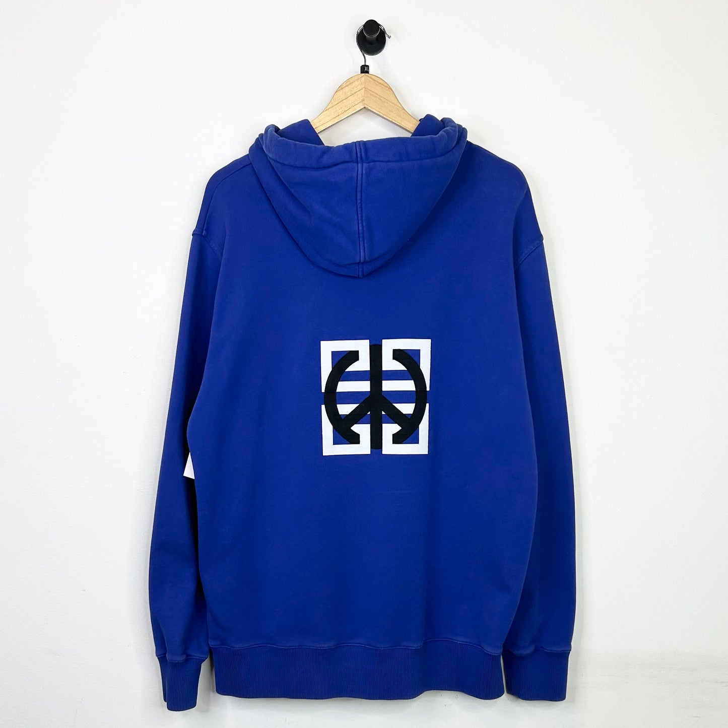 GIVENCHY CLASSIC FIT BONDED HOODIE OCEAN BLUE