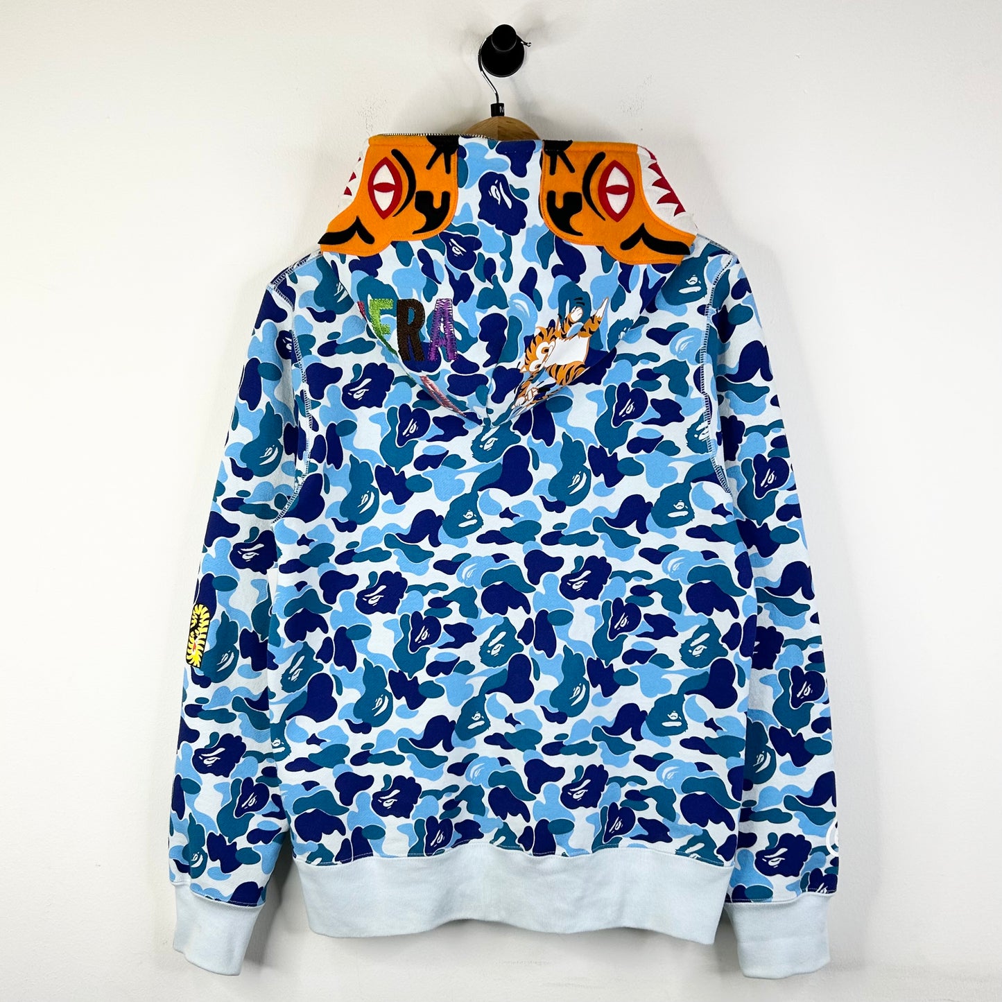 BAPE ABC CAMO TIGER FULL ZIP HOODIE BLUE