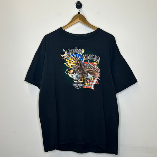 HARLEY DAVIDSON 1998 EAGLE FLAME FLAG MILWAUKEE TEE