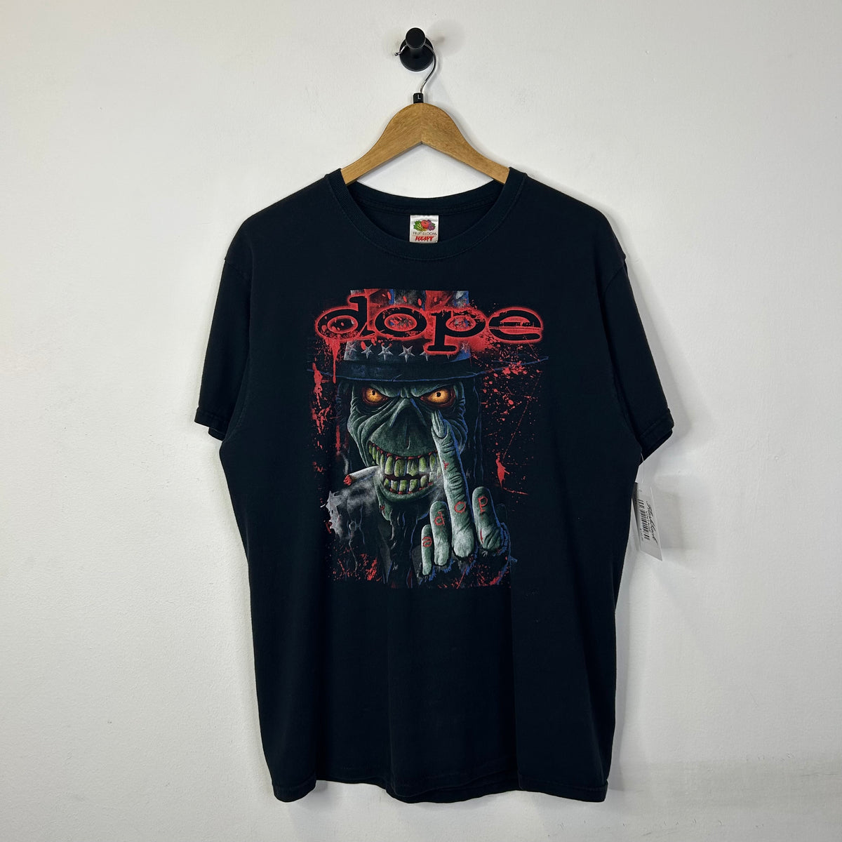 VINTAGE 2005 DOPE "FUCK THE WORLD" NU METAL BAND PROMO T-SHIRT