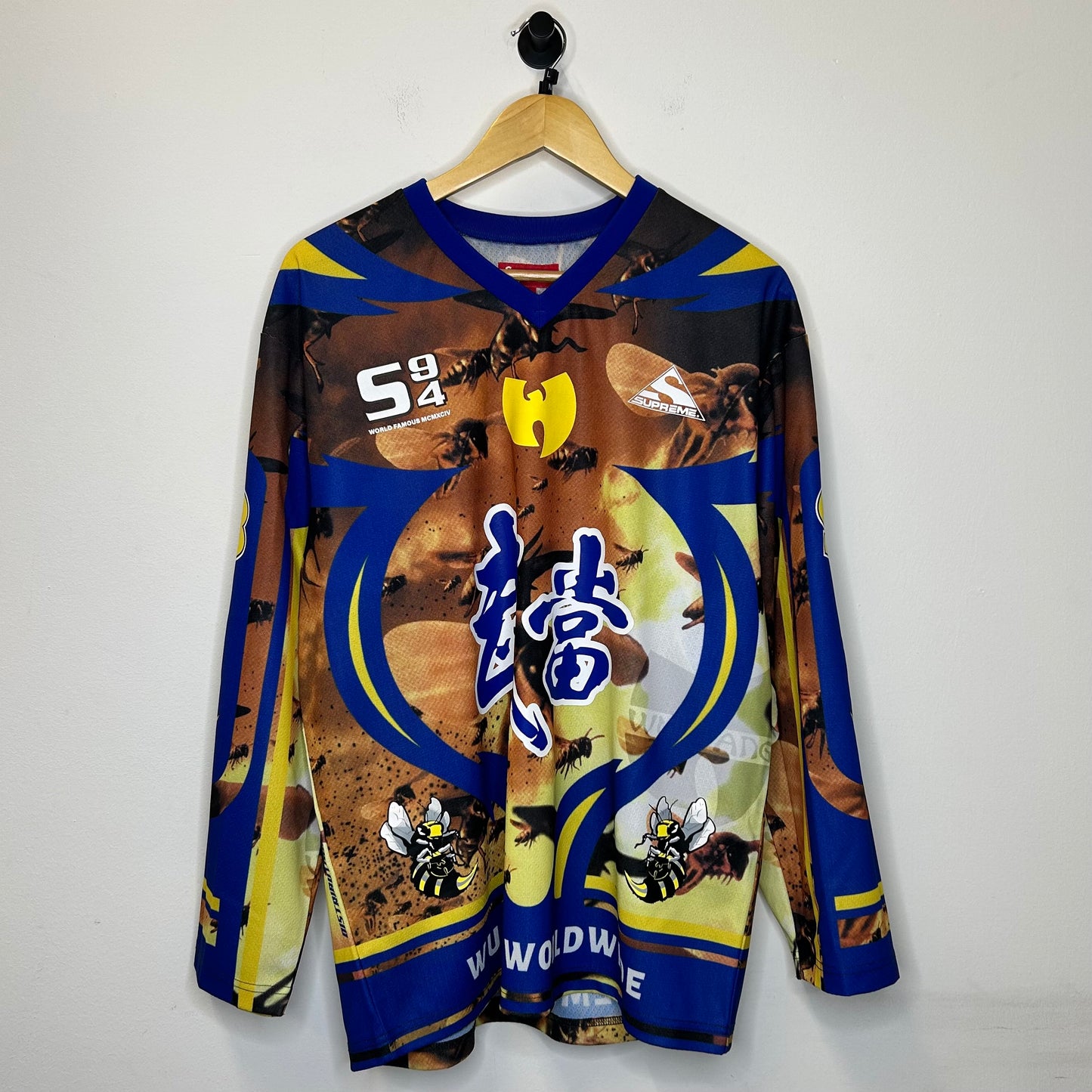 SUPREME WU-TANG CLAN HOCKEY JERSEY BLUE YELLOW