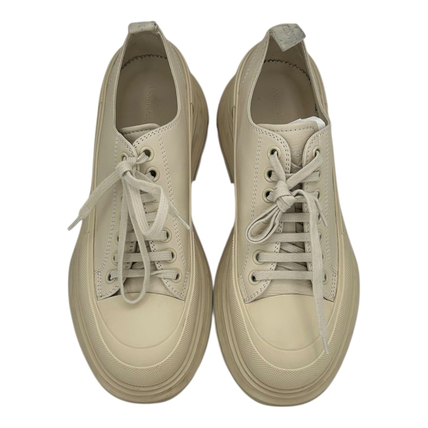 PREOWNED ALEXANDER MCQUEEN TREAD SLICK LACE UP SNEAKER DARK PEARL