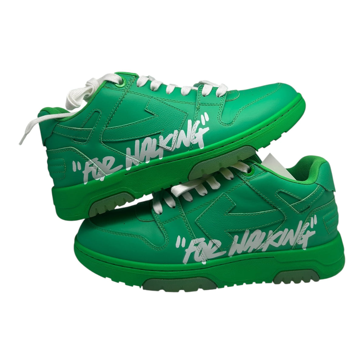 PREOWNED OFF-WHITE OUT OF OFFICE GREEN WHITE