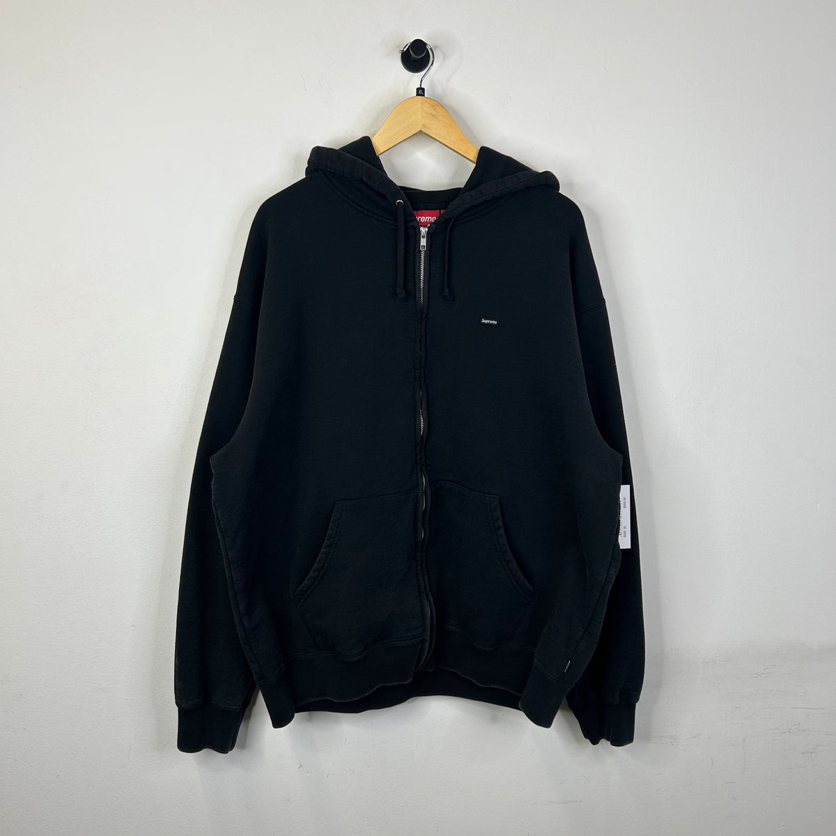 SUPREME SMALL BOX LOGO ZIP UP HOODED SWEATSHIRT BLACK