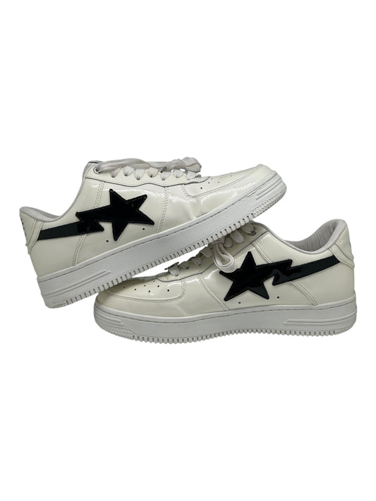 PREOWNED A BATHING APE BAPE STA #2 WHITE PATENT