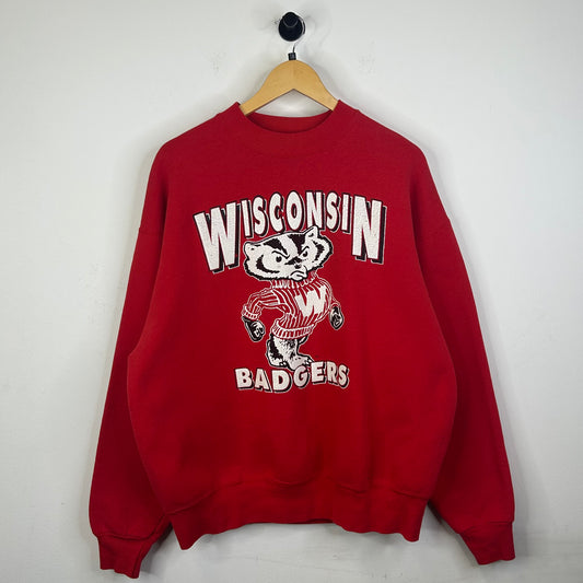 WISCONSIN BADGERS RED CREWNECK