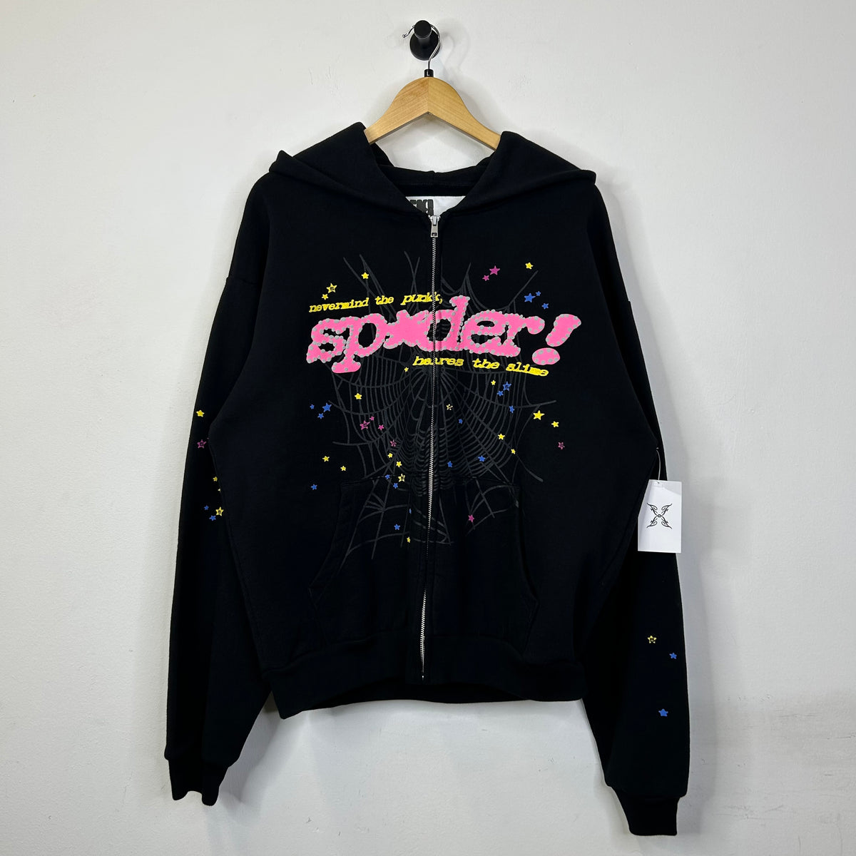 SP5DER PUNK V2 ZIP UP BLACK