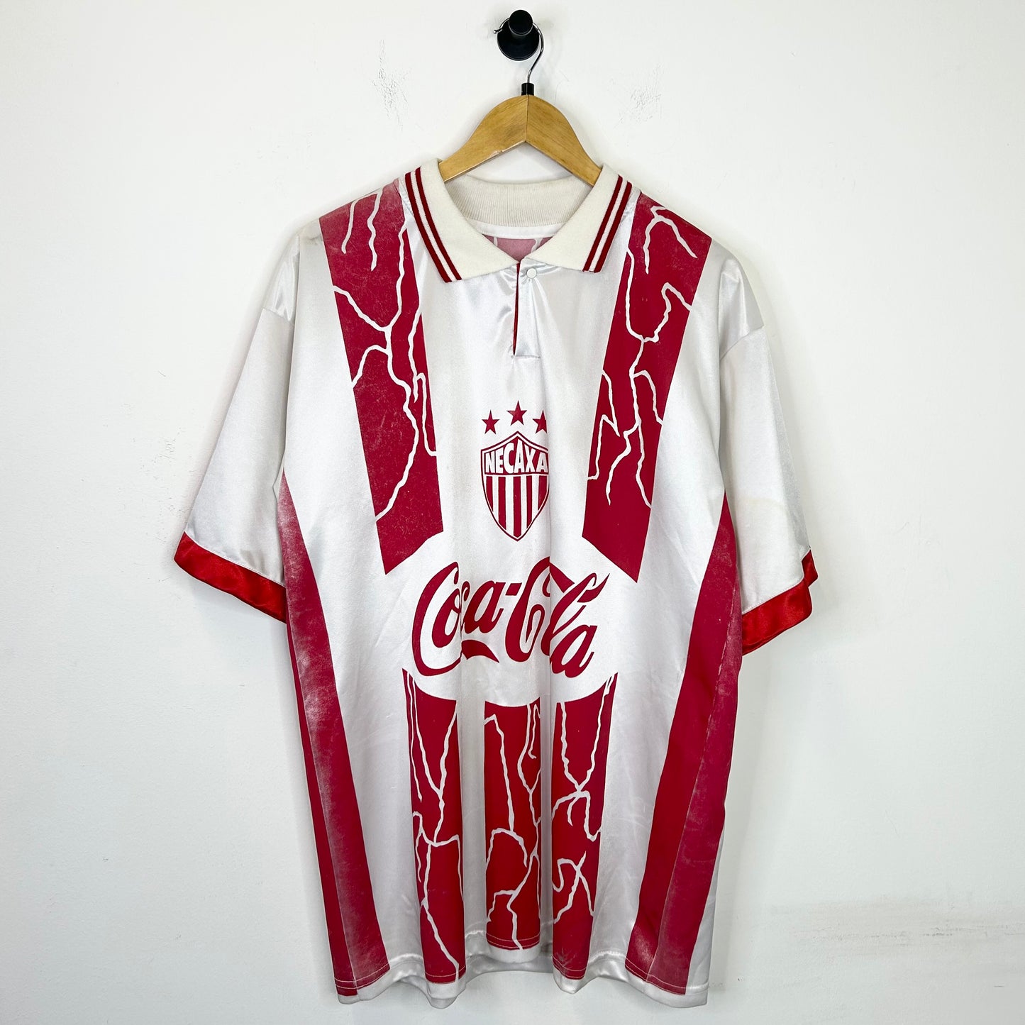 NECAXA SOCCER JERSEY RED AND WHITE