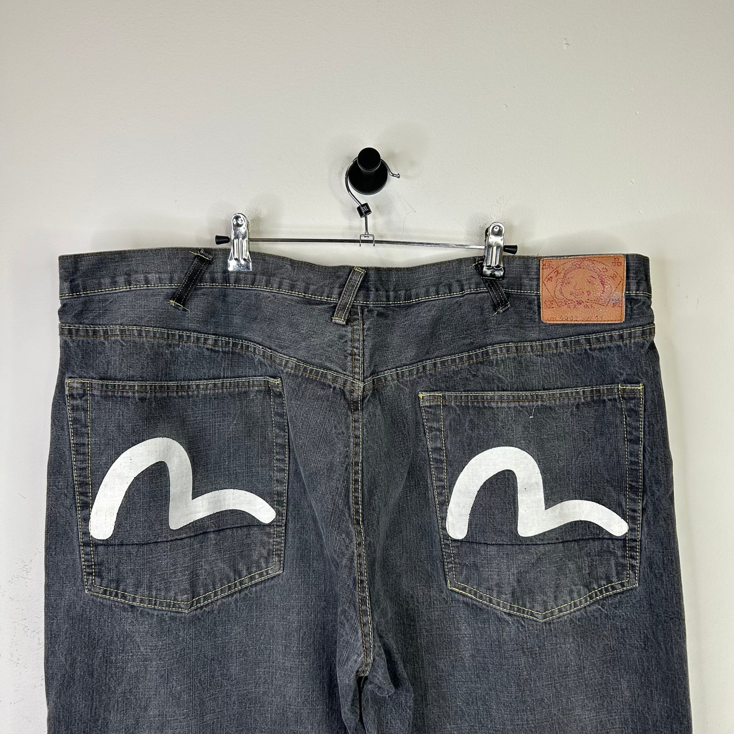 EVISU FADED BLACK DENIM
