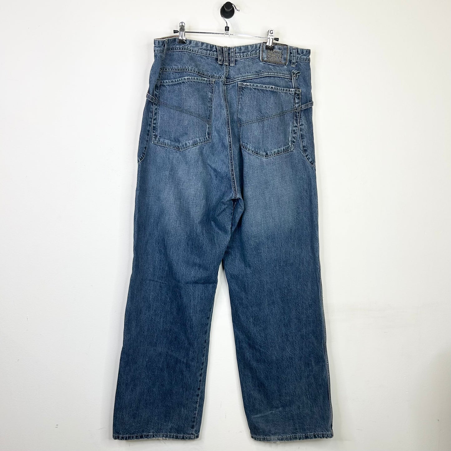 RED AND BLUE BAGGY GIRBAUD JEANS