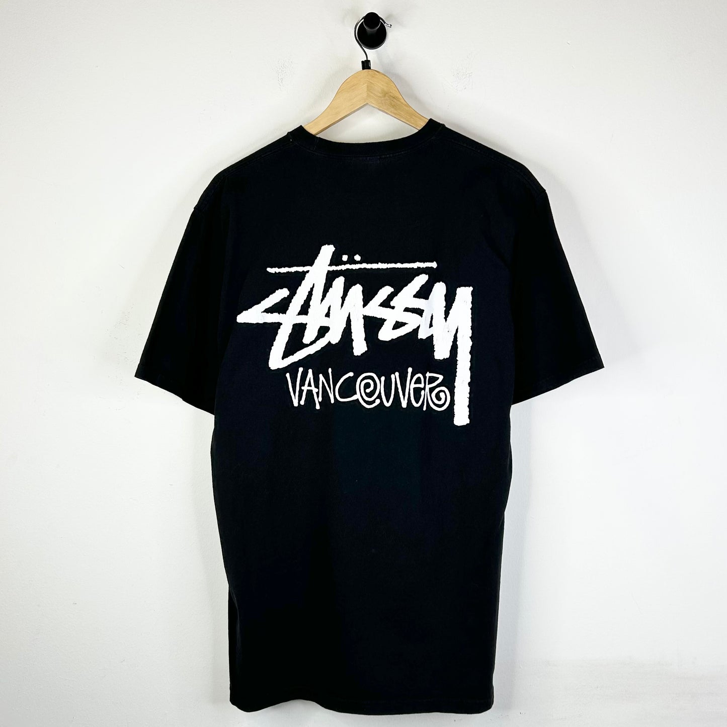 STUSSY BLACK VANCOUVER TEE