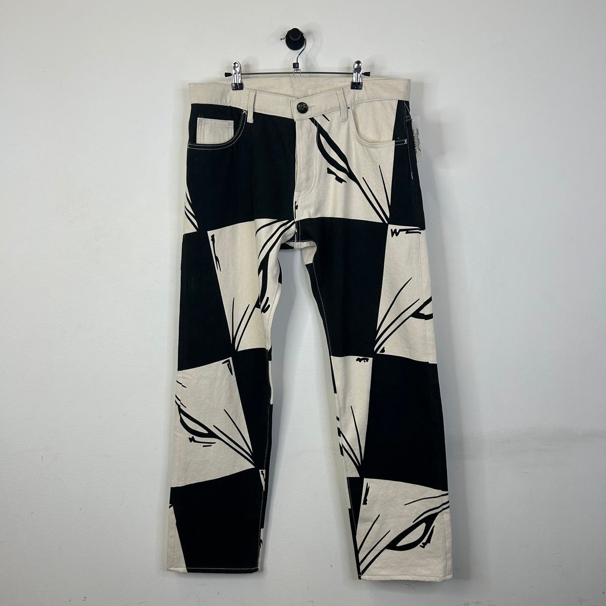 ANTI PROMO MATTY BOY 99 EYES CHECKERED DENIM JEANS BLACK/CREAM