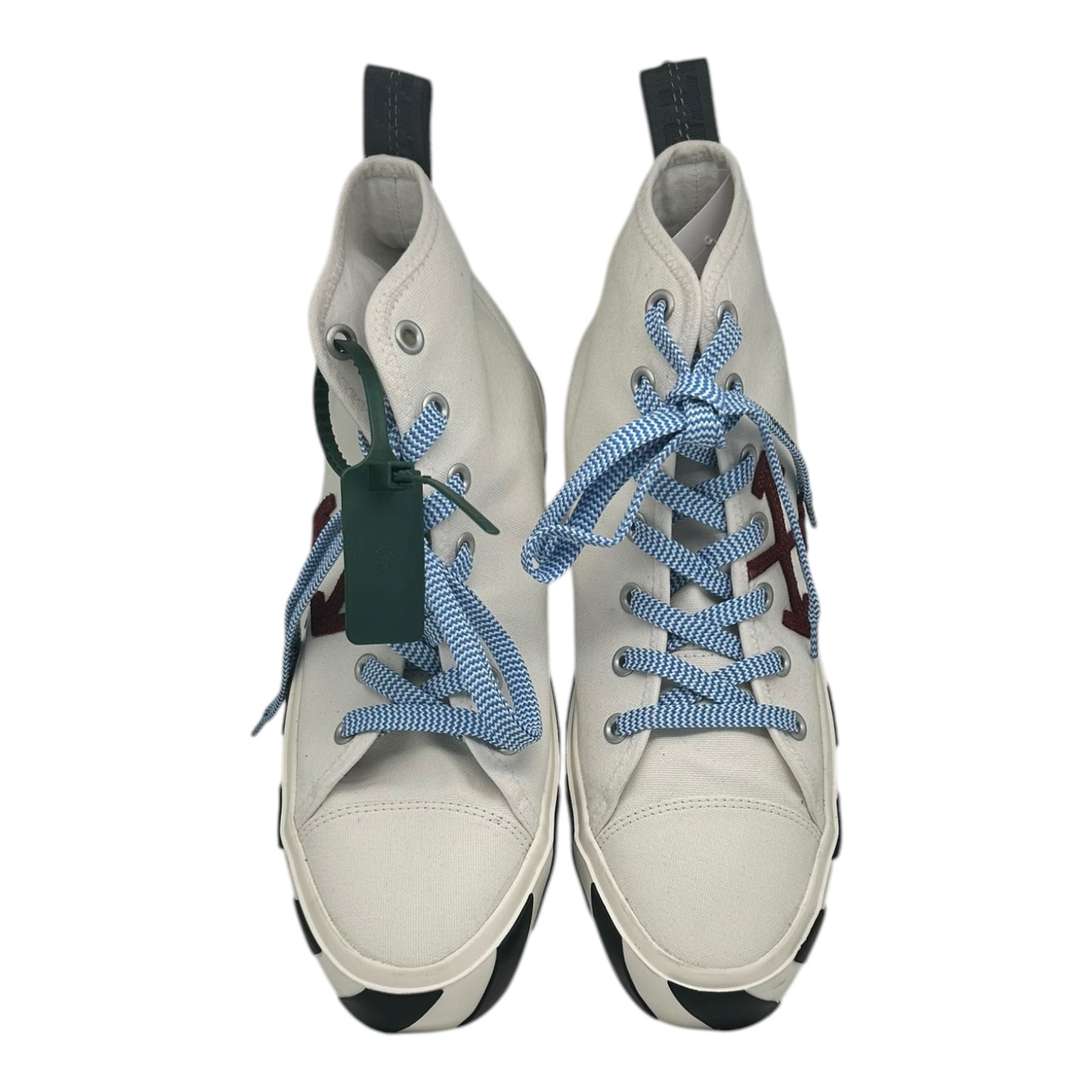 PREOWNED OFF WHITE VULCANIZED MID WHITE BURGUNDY