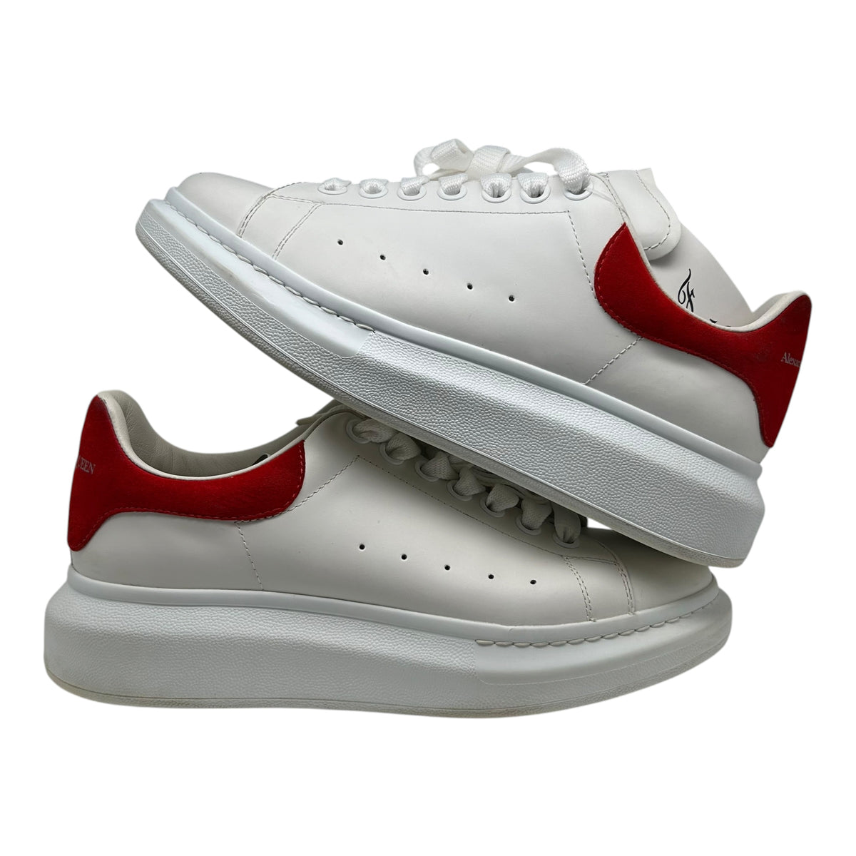 PREOWNED ALEXANDER MCQUEEN RED OVERSIZED SNEAKER