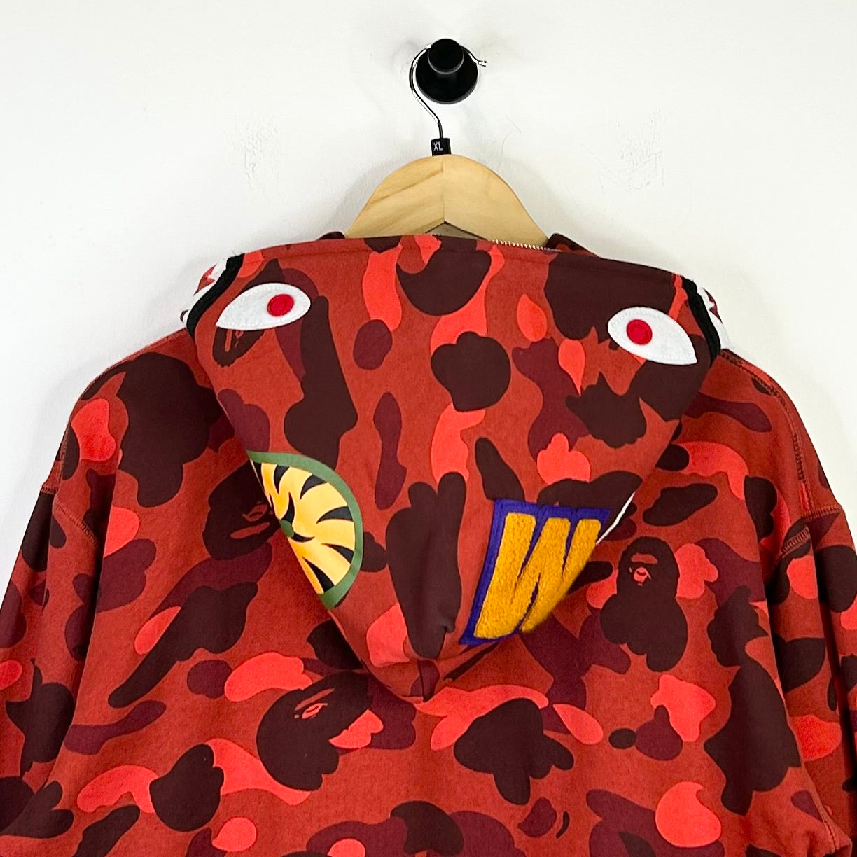 BAPE RED CAMO SHARK FULL ZIP UP