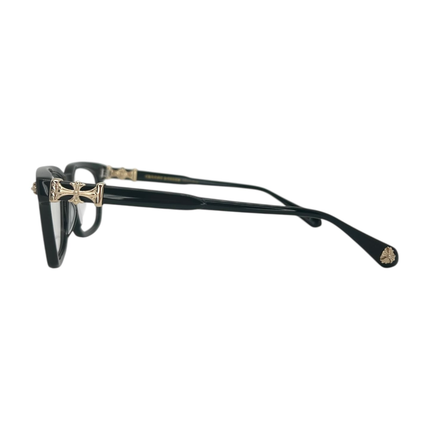 CHROME HEARTS COX UCKER BLACK GOLD SUNGLASSES