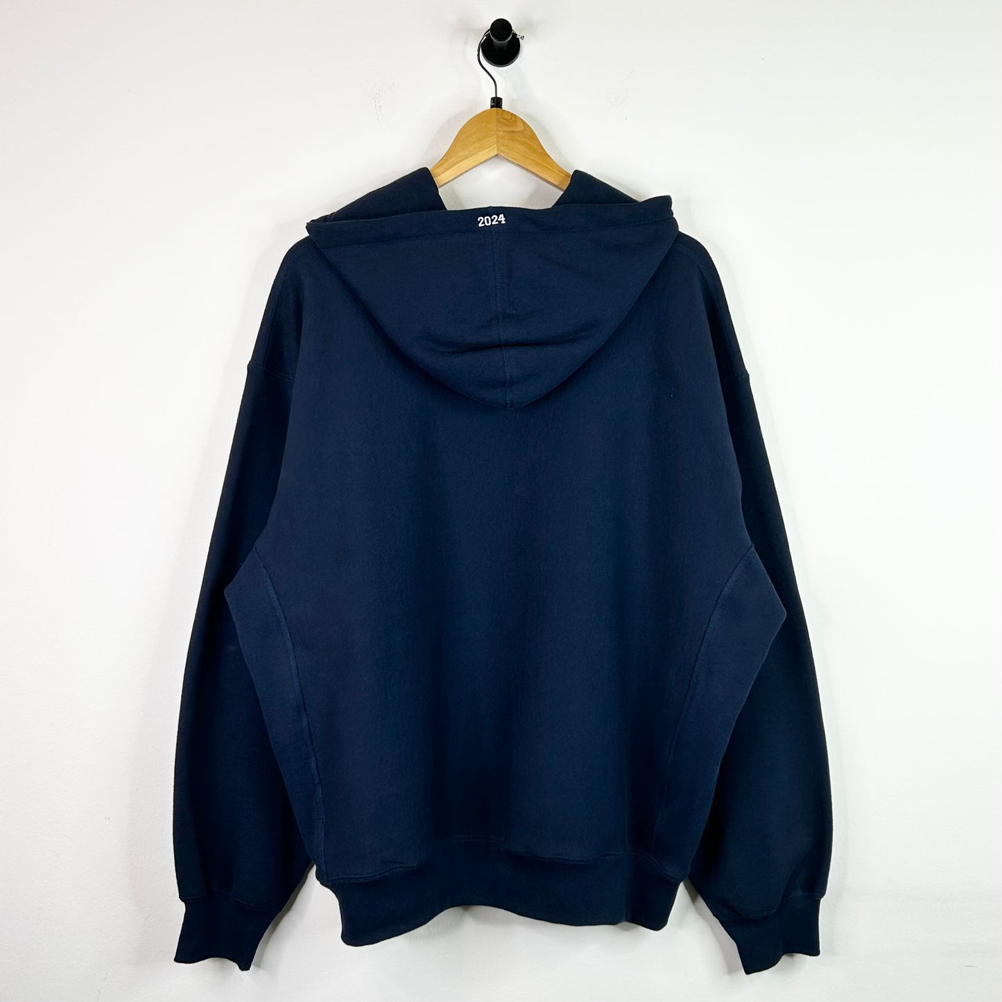 SUPREME RED BOX LOGO NAVY HOODIE