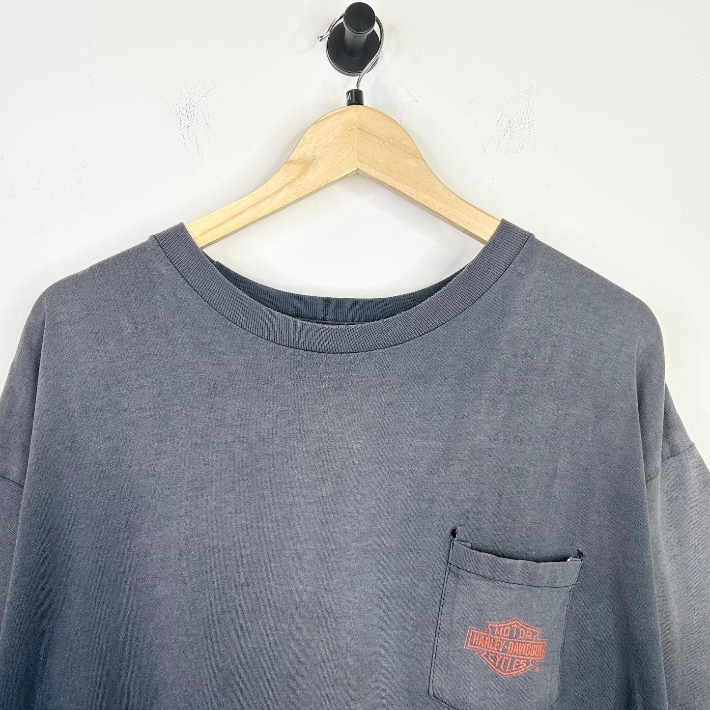 HARLEY DAVIDSON ORANGE LOGO POCKET TEE