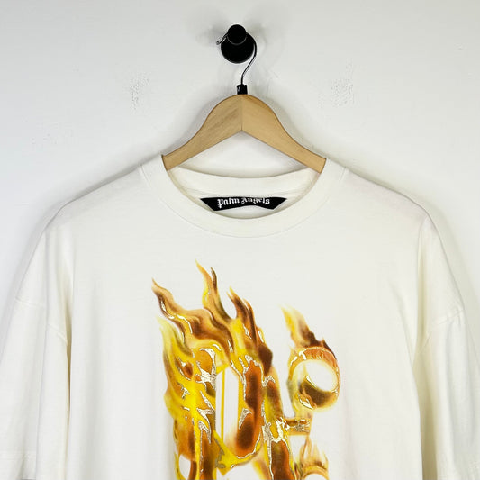 PALM ANGELS BURNING MONOGRAM TEE