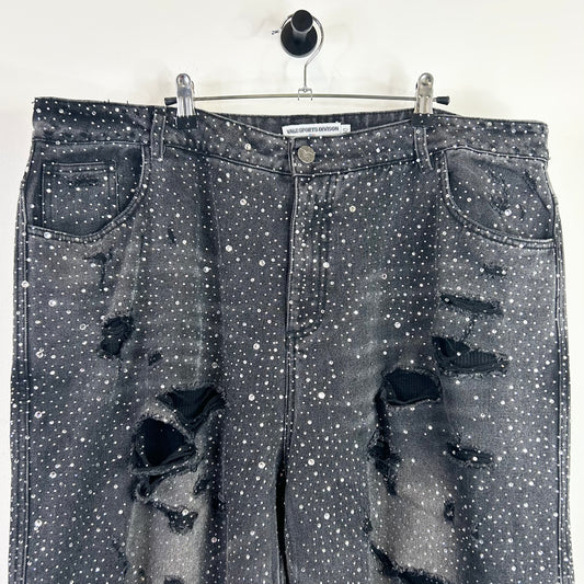 VALE FOREVER CRYSTAL RAIN BLACK JEANS