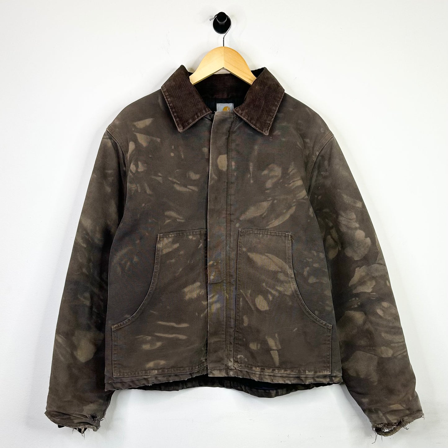 CARHARTT BROWN BLEACH STAINED WORK JACKET