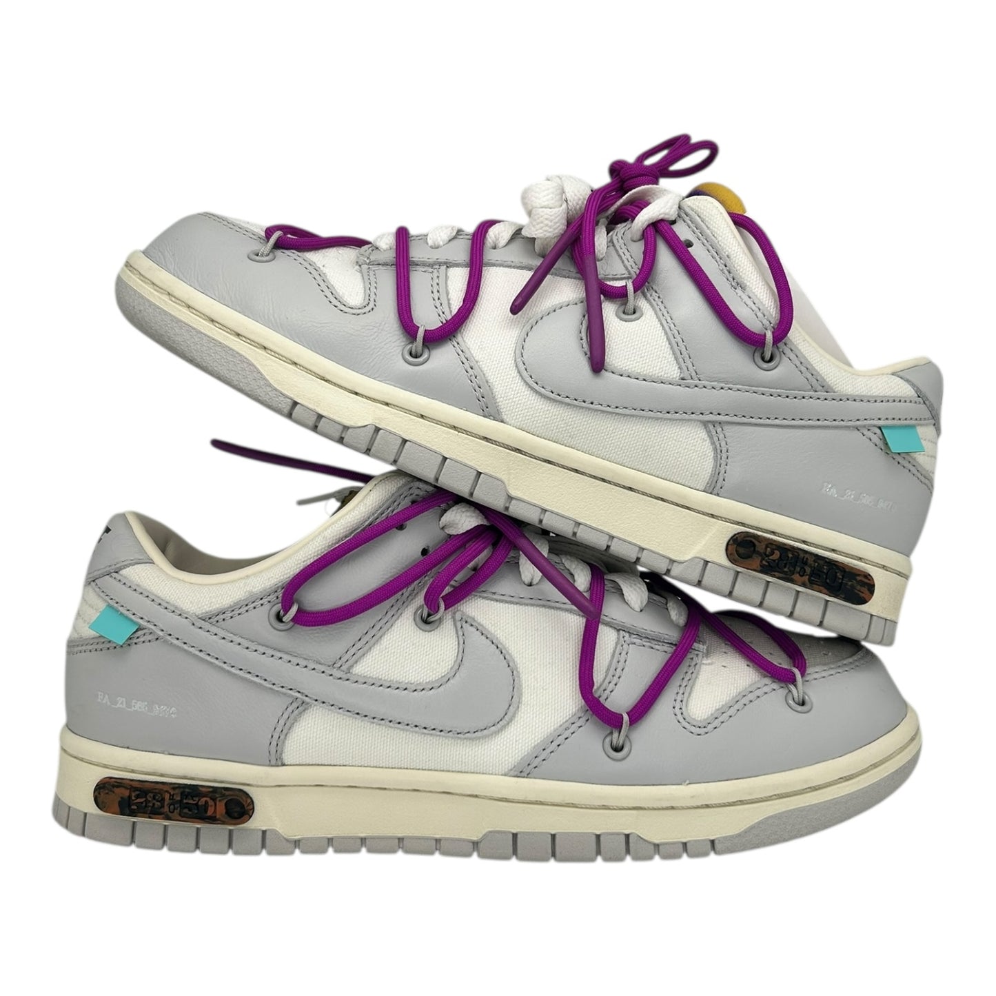 PREOWNED OFF WHITE X NIKE DUNK LOW LOT 28/50