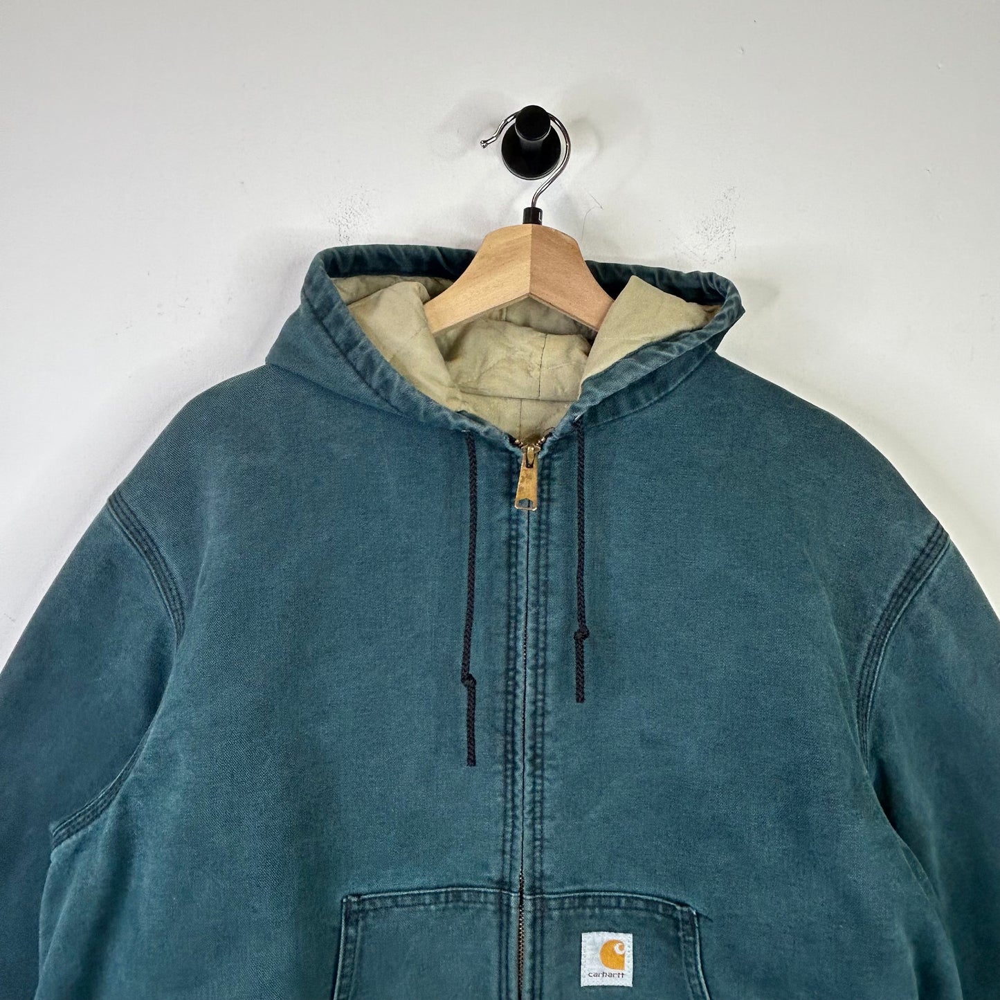 CARHARTT OLIVE TEAL HOODED JACKET