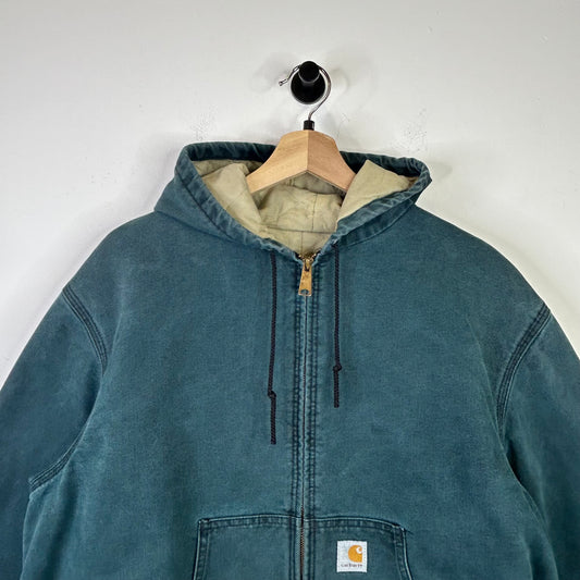 CARHARTT OLIVE TEAL HOODED JACKET