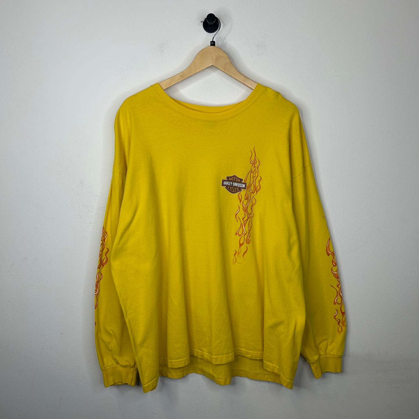 2003 HARLEY YELLOW FLAME LONGSLEEVE