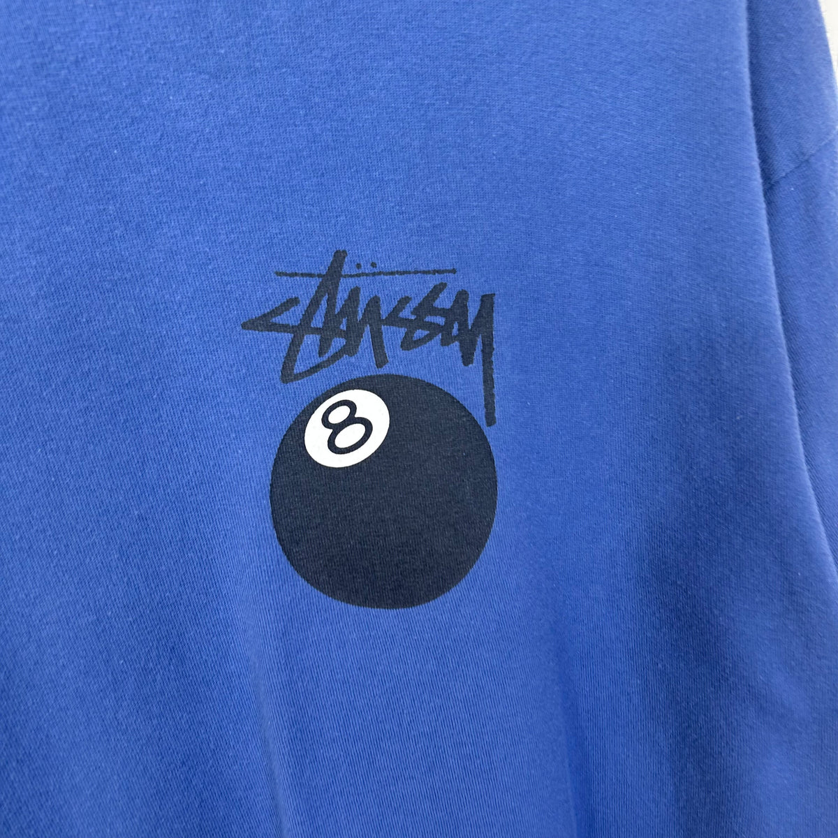 STUSSY 8 BALL BLUE T SHIRT