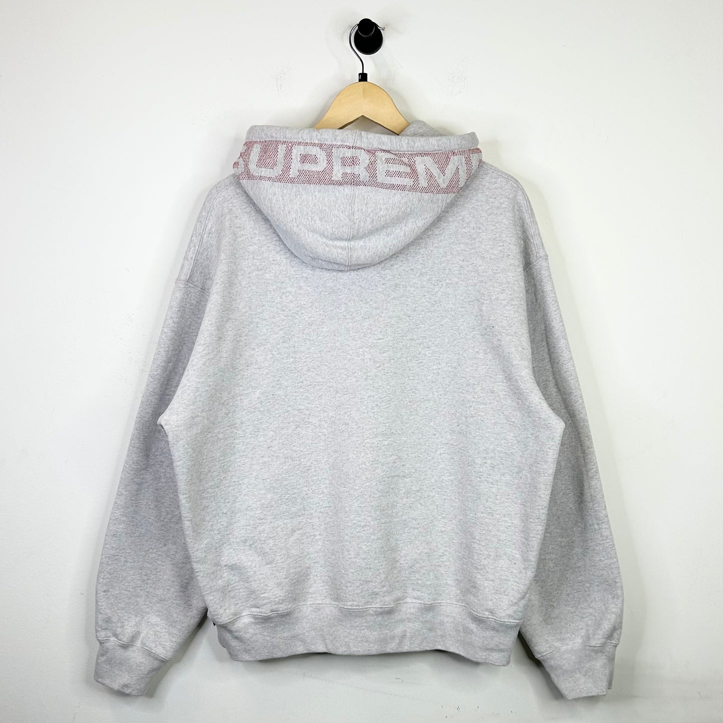 SUPREME JACQUARD STRIPE HOODIE GREY