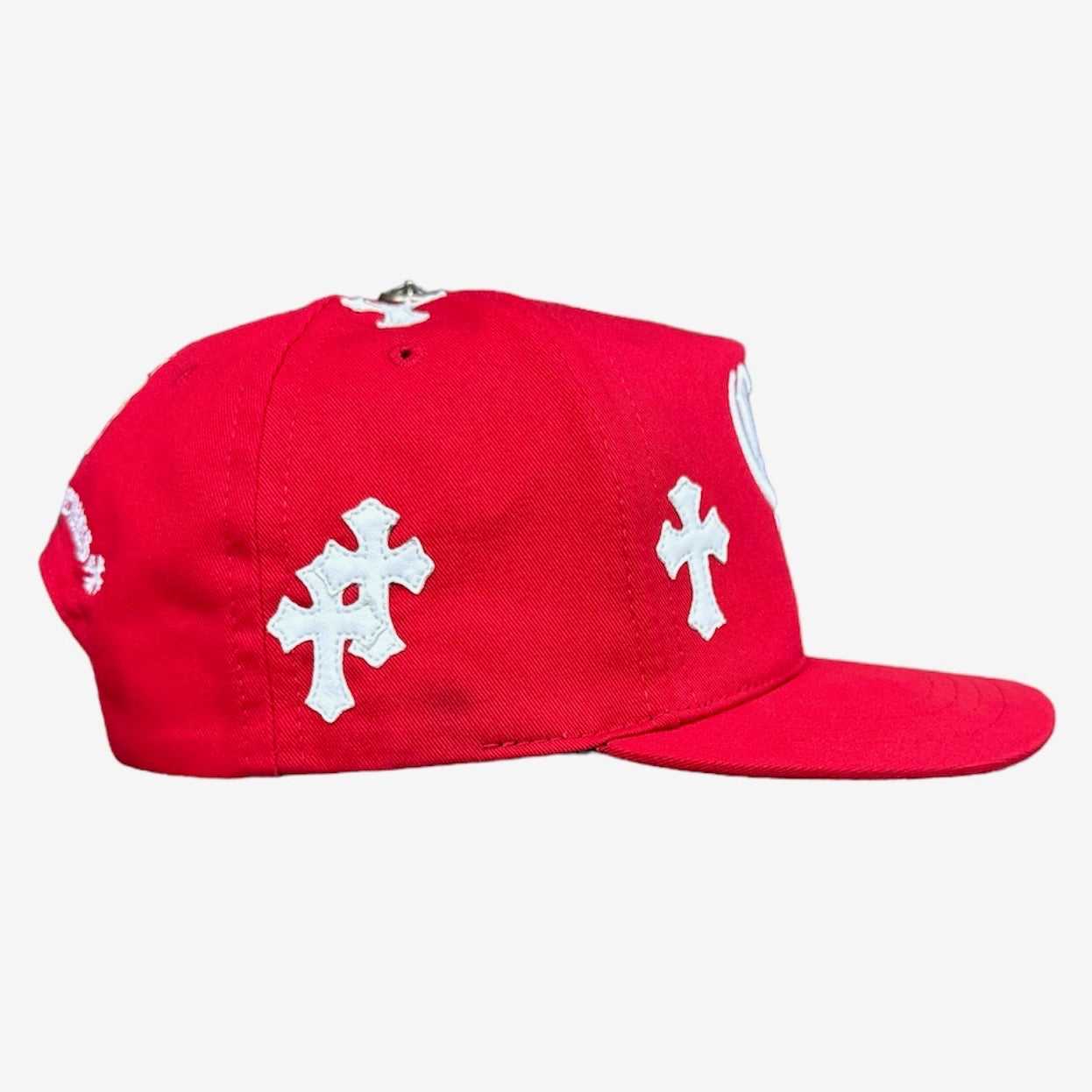 Chrome Hearts Cross Patch Red CH Baseball Hat – Flashback