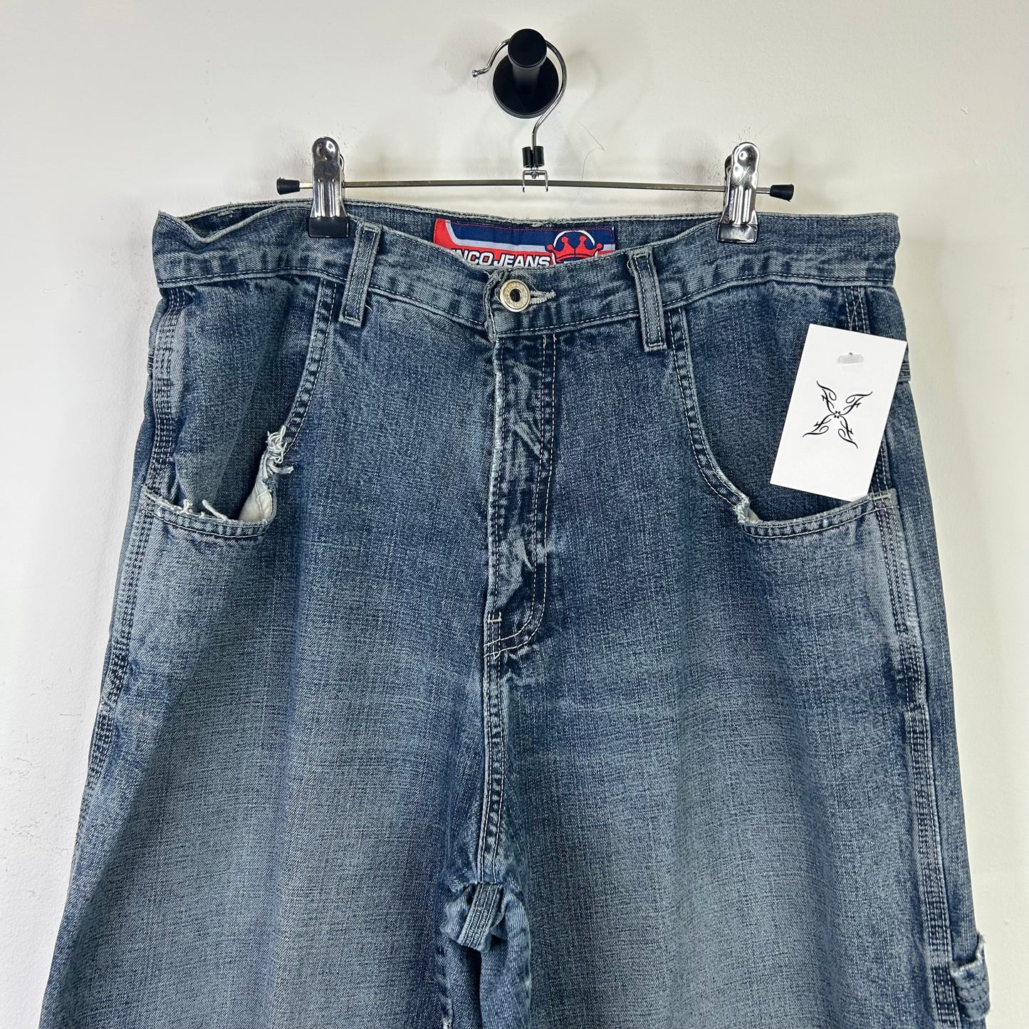 VINTAGE JNCO CROWN LOGO WIDE LEG JEANS