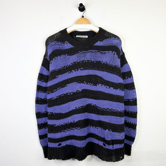 ACNE STUDIOS PURPLE/BLACK SWEATER