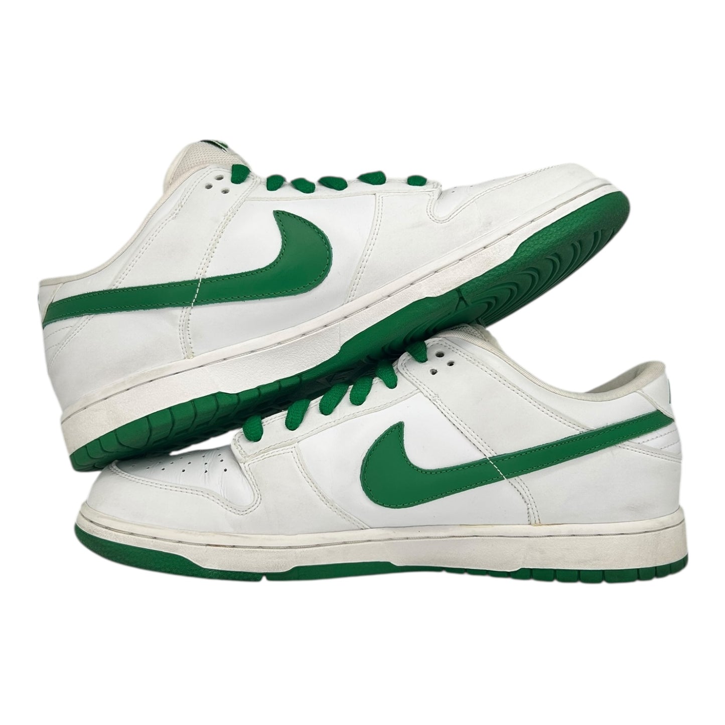 PREOWNED NIKE SB DUNK LOW WHITE GREEN