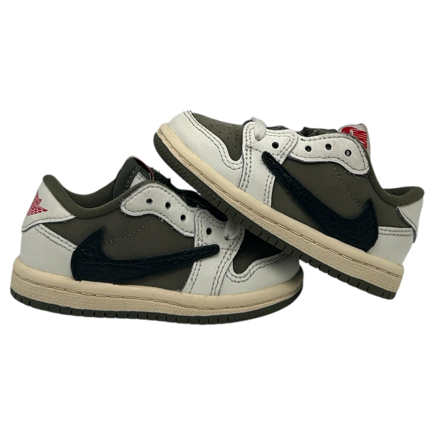 PREOWNED JORDAN 1 LOW X TRAVIS SCOTT OLIVE