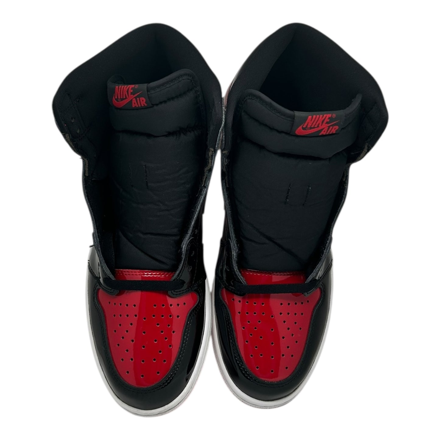PREOWNED JORDAN 1 HIGH PATENT BRED SZ 11