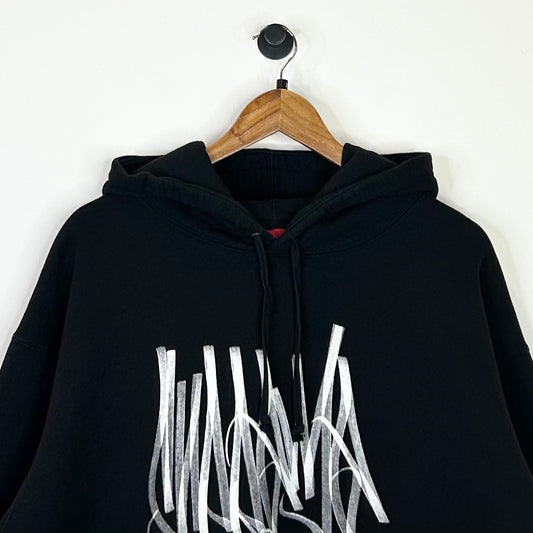 SUPREME TAG LOGO HOODIE BLACK