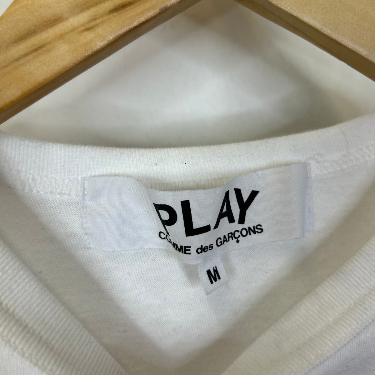 CDG PLAY LONGSLEEVE WHITE